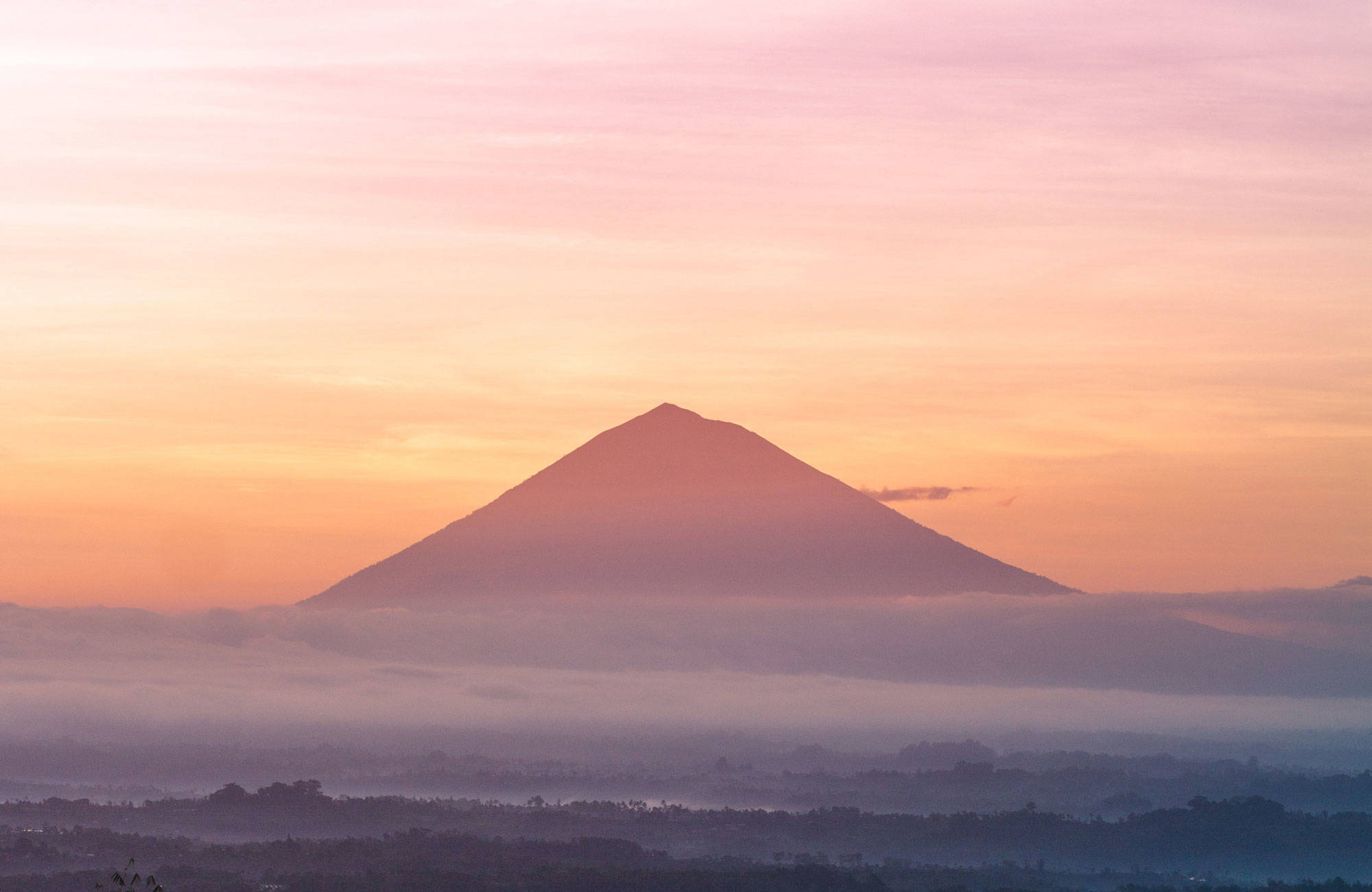 Bali staat bekend om haar vulkanen 