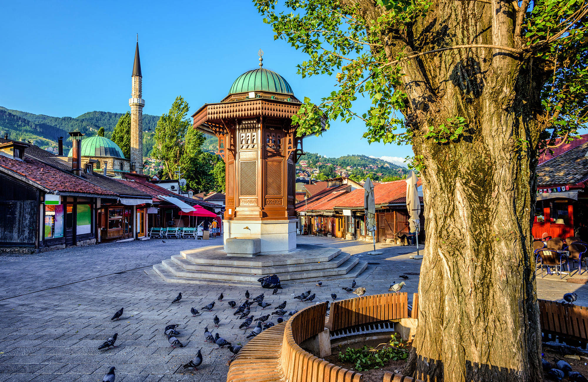 Plein in Sarajevo met duiven | Reizen naar Sarajevo | KILROY
