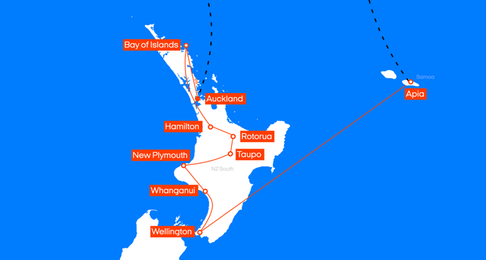 Route Nieuw-Zeeland & Samoa | KILROY
