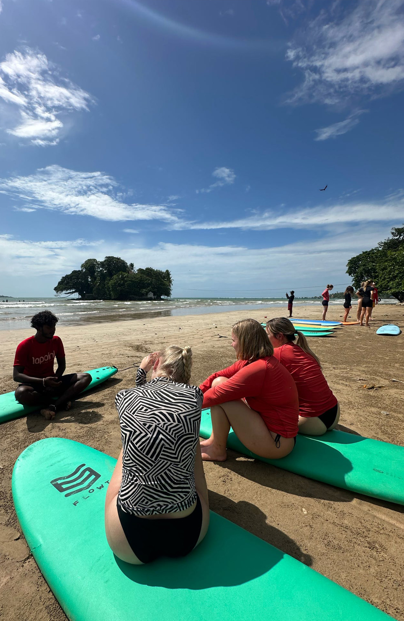 Sri Lanka Surfers On Beach
