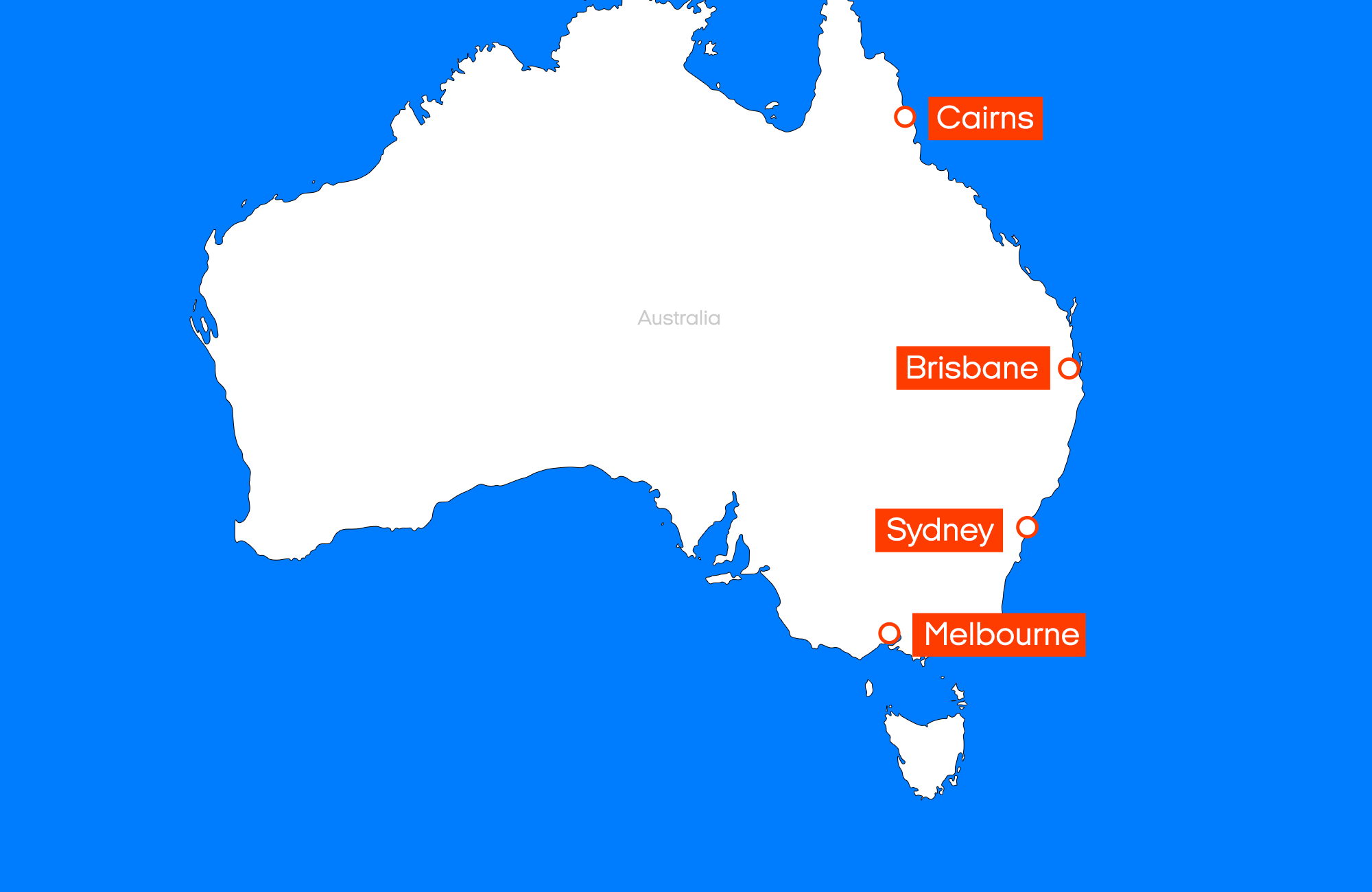 Kaart met de verhuurlocaties voor de Star RV Polaris 2