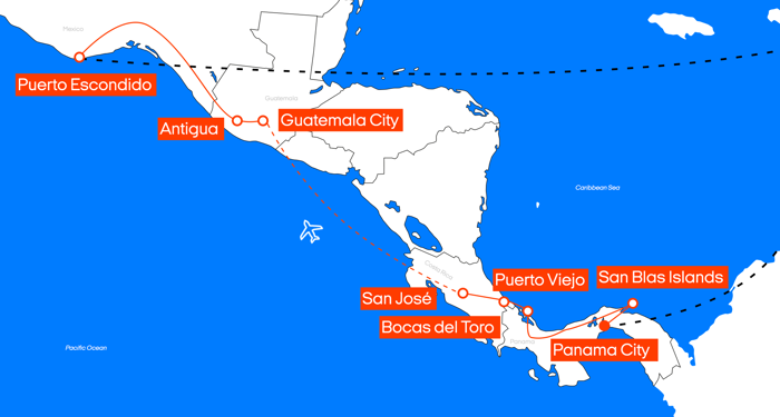 Rondreis door 4 landen in Midden-Amerika